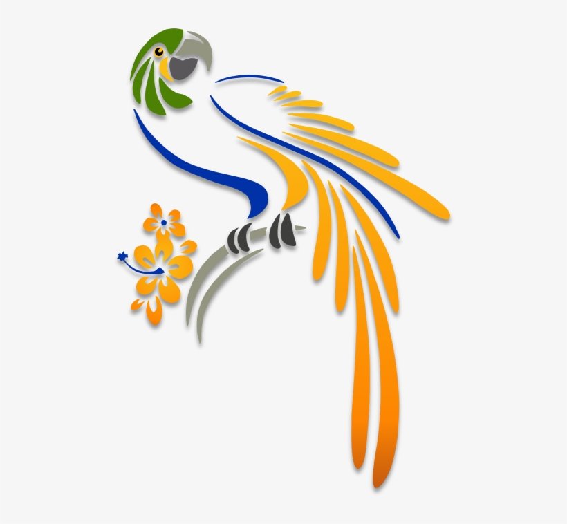 Image Stock Parrot Illustration My Illustrations Pinterest - Parrot Stencil, transparent png