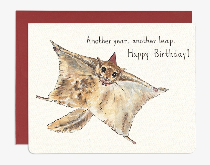 Flying Squirrel Leap - Greeting Card, transparent png