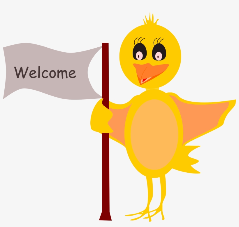 This Free Icons Png Design Of Cartoon Bird With Welcome, transparent png