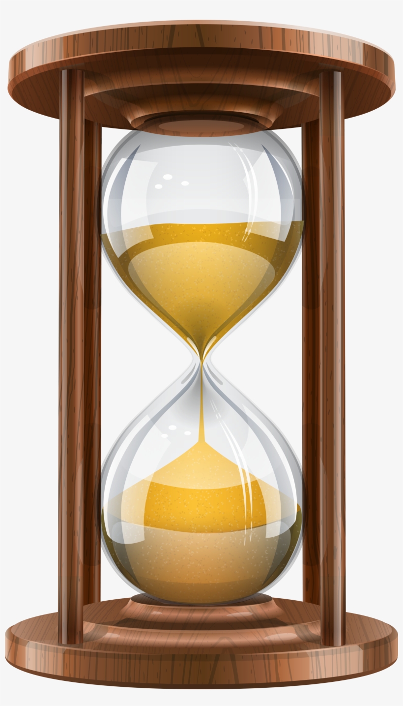 Png Transparent Library Wooden Clock Png Clip Art Best - Sand Clock Png, transparent png