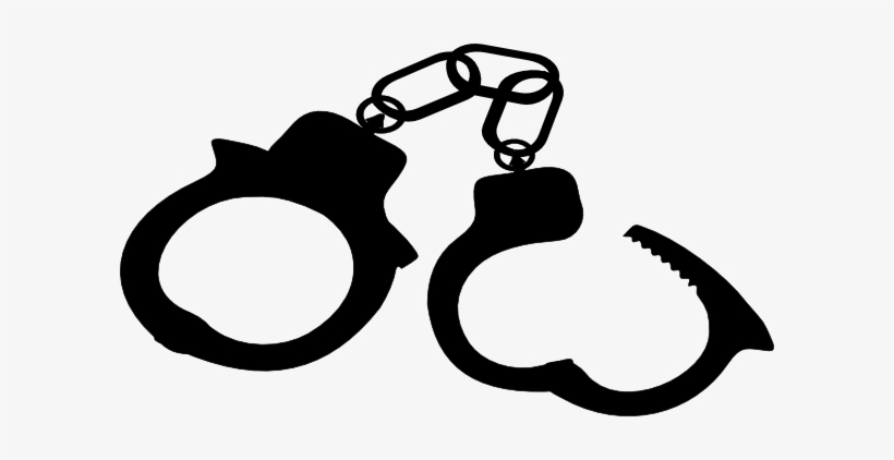 Black Handcuffs Clip Art At Clker - Handcuffs Clipart Transparent, transparent png