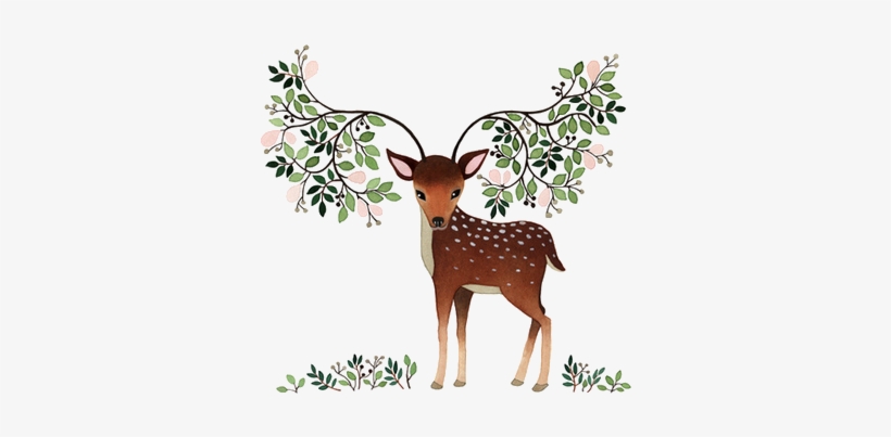 Png Free Girly Clipart Deer - Deer Illustration, transparent png