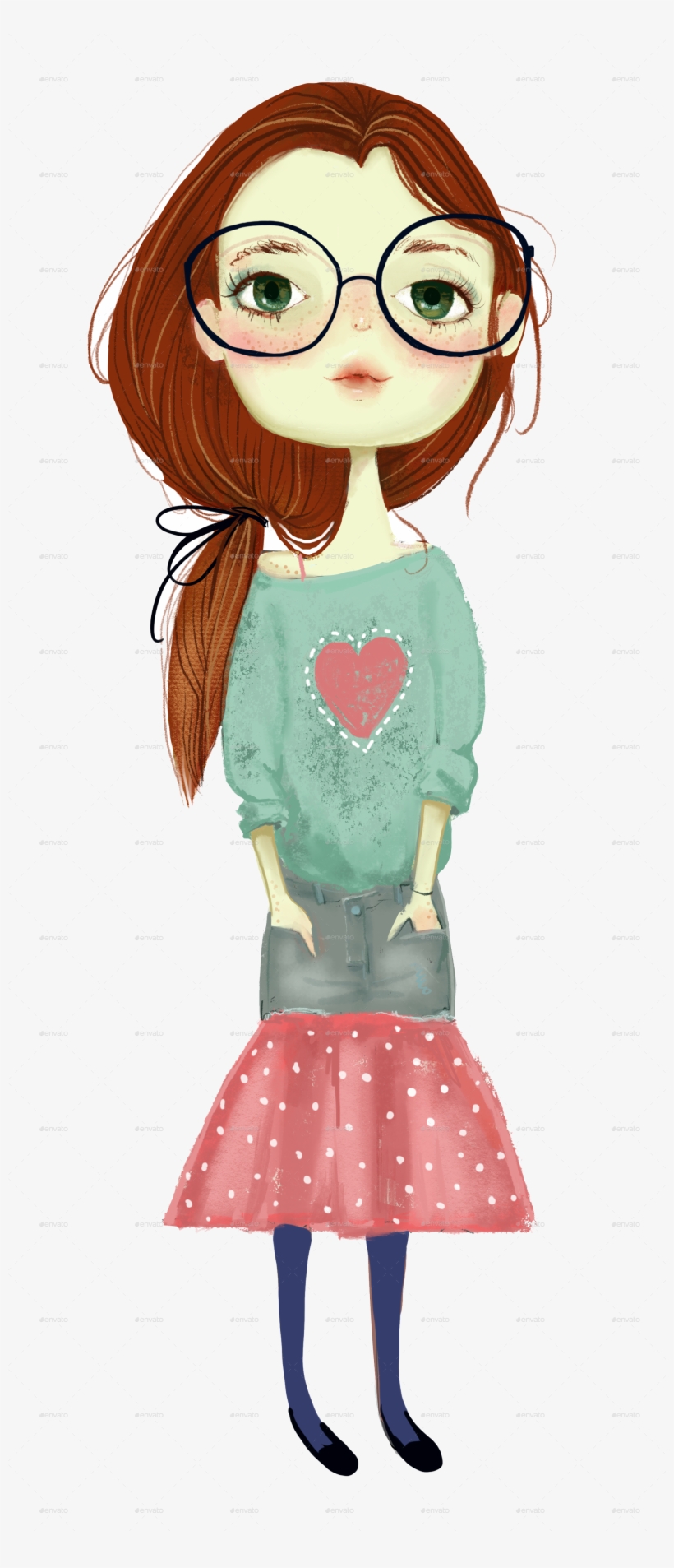 Girls/1 Girls/2 Girls/3 - Brown Hair Girl Cartoon Png, transparent png