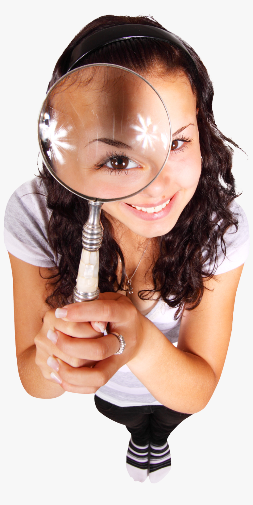Download Girl With Magnifying Glass Png Image - Girl With Magnifying Glass Png, transparent png