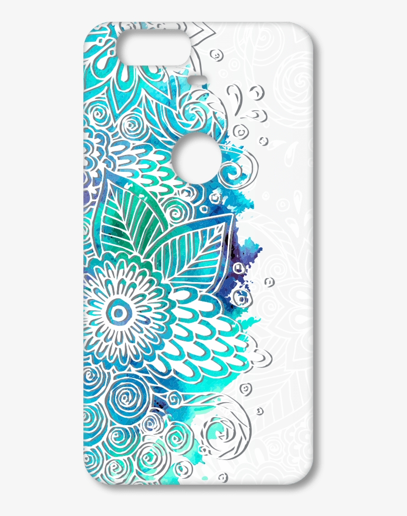 Blue Watercolor Flowers White Background - Pattern Simple Background Png, transparent png