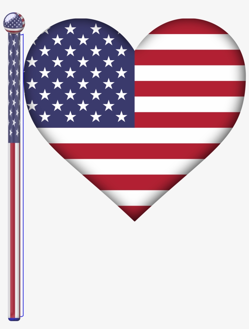 Usa Heart Flag Graphic Free Download - United States Flag Heart, transparent png