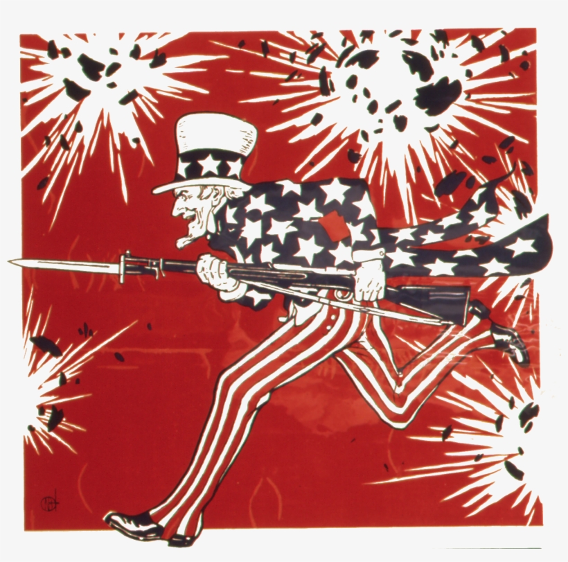 Uncle-sam's Birthday Image - 4th Of July 1918, transparent png