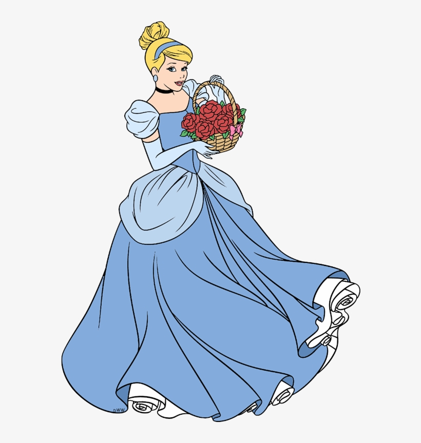 Cinderella And Her Basket Of Flowers - Disney Cinderella Flower Gown, transparent png
