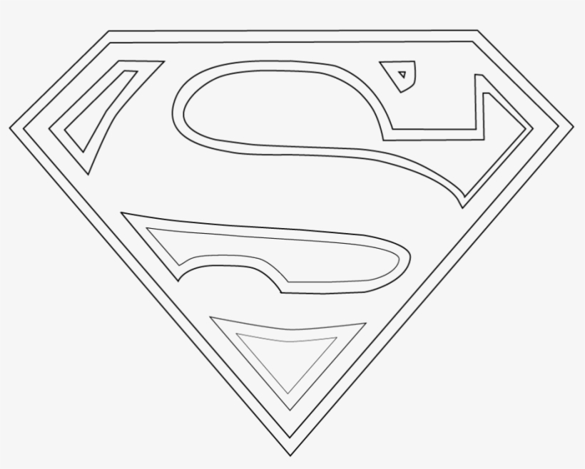 Black And White Superman Logo Png Image Justice League Logos Coloring 