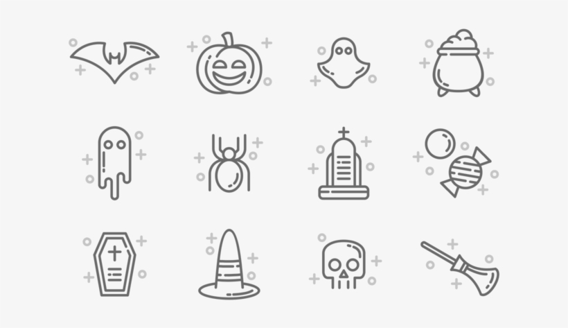 Halloween Icons Vector - Halloween Icons Transparent Cute, transparent png