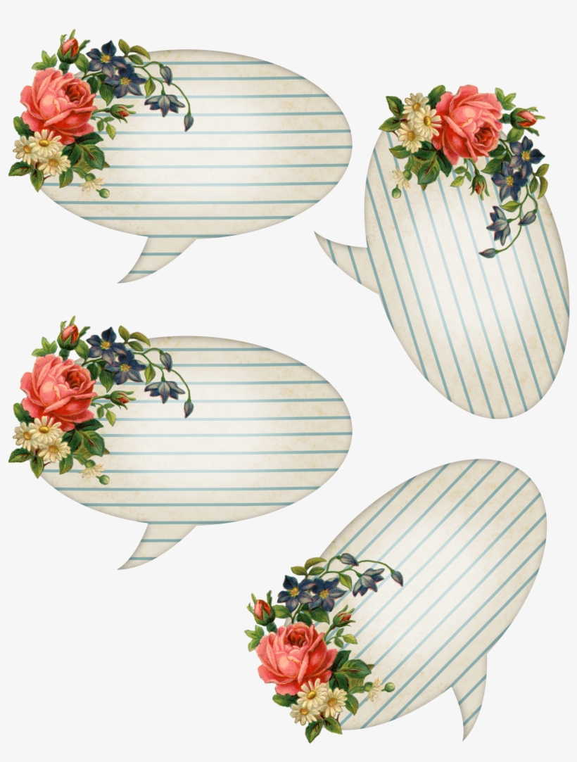 To Download Click The Following - Floral Speech Bubbles, transparent png