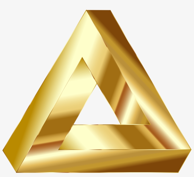Big Image - Gold Penrose Triangle, transparent png