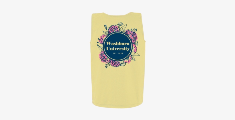 Washburn University Watercolor Flower Comfort Colors - Label, transparent png