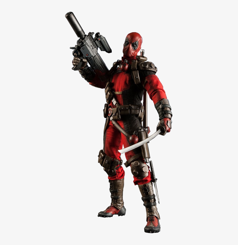 Deadpool 1/6th Scale Action Figure - Deadpool - 1:6 Scale 12" 1:6 Scale Action Figure, transparent png