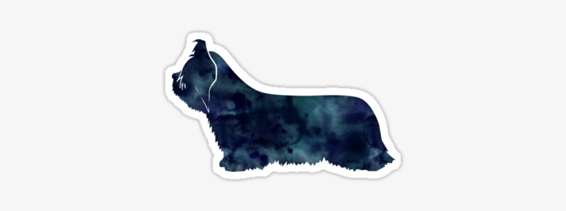 Skye Terrier Dog Black Watercolor Silhouette - Skye Terrier-schwarzeswatercolor-silhouette Grußkarte, transparent png