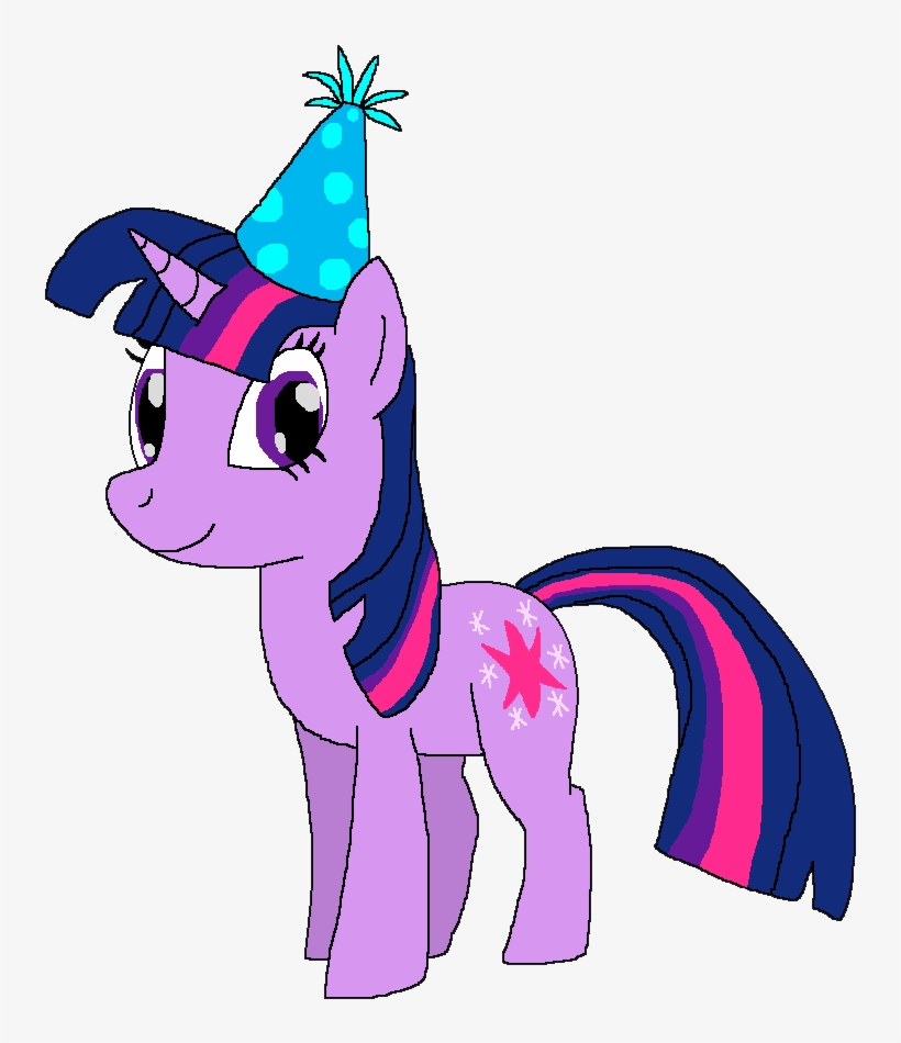 Twilight Sparkle With A Birthday Hat By Kylgrv On Clipart My Little