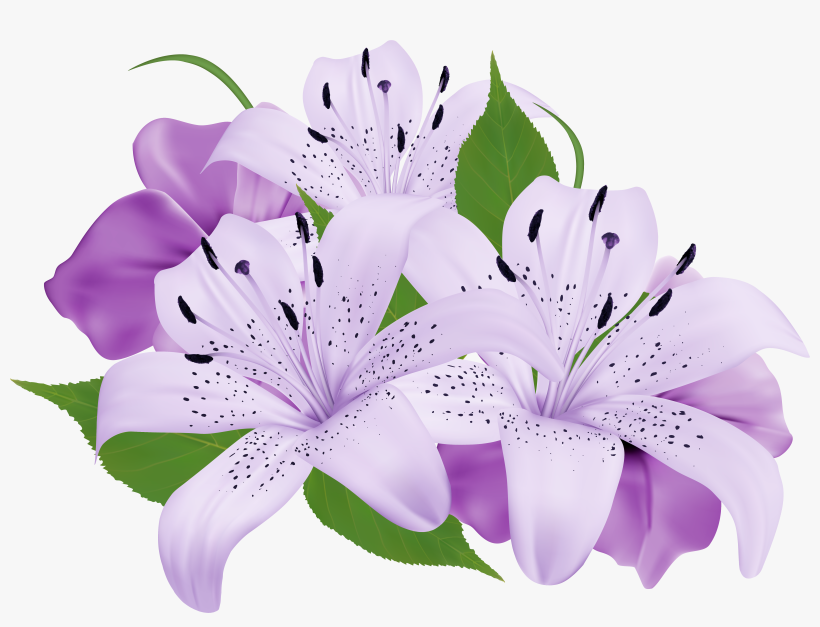 Purple Decorative Flowers Png Clipart - Purple Flower Clipart Png, transparent png