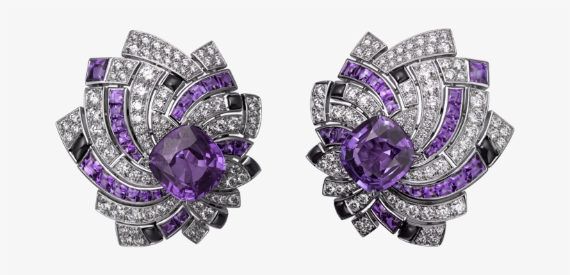 Earrings With Purple Diamonds Png Clipart - Png Purple Diamond, transparent png