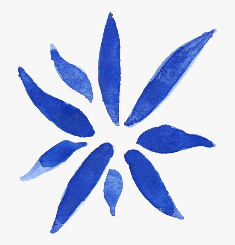 Free Download - Watercolor Flowers Blue Png, transparent png