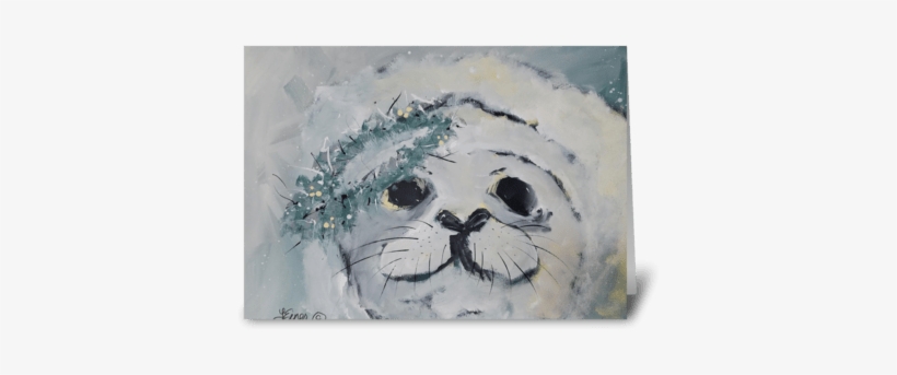 White Seal Greeting Card - Himalayan, transparent png