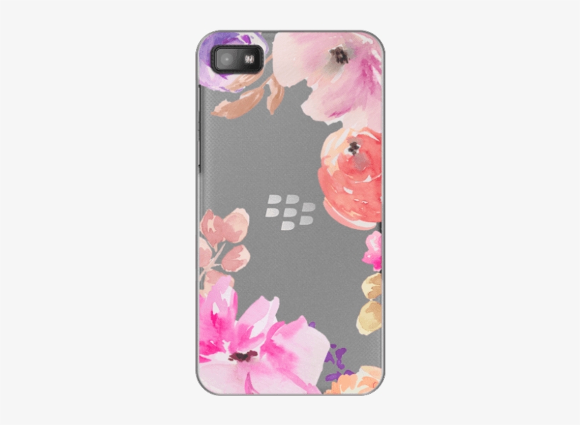 Cute Painted Flowers / Watercolor Flowers Iphone Fresca - Naztech Pc And Tpu Cover With Raised Knobs For Blackberry, transparent png