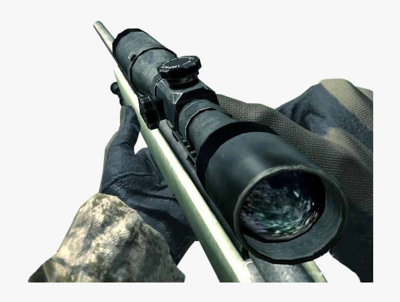 Cod4 Sniper Png Clip Art Library - Cod 4 Sniper Png, transparent png