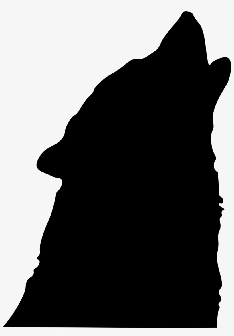 Howling Wolf Silhouette, transparent png