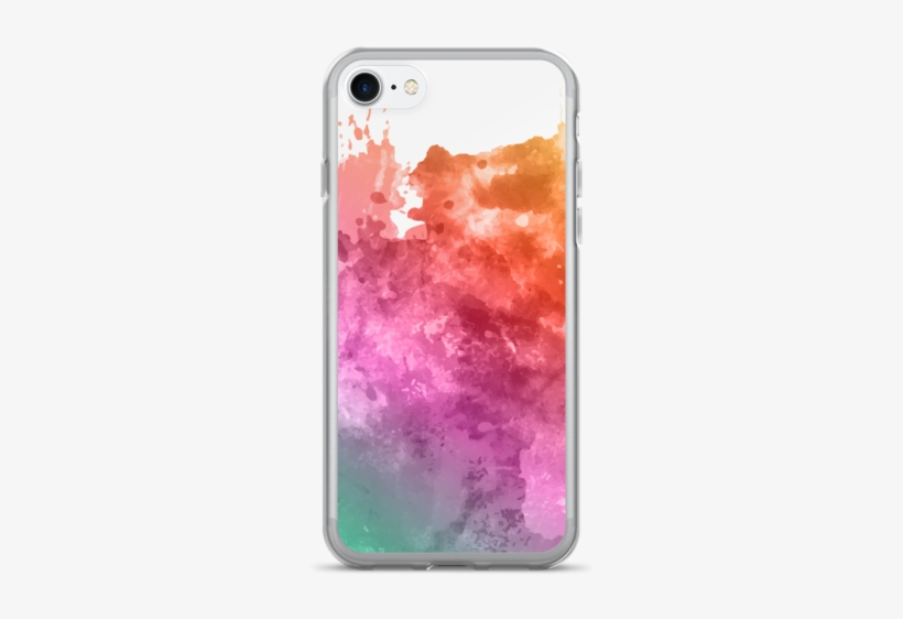 Rainbow Watercolor Iphone 7/7 Plus Case - Watercolor Painting, transparent png