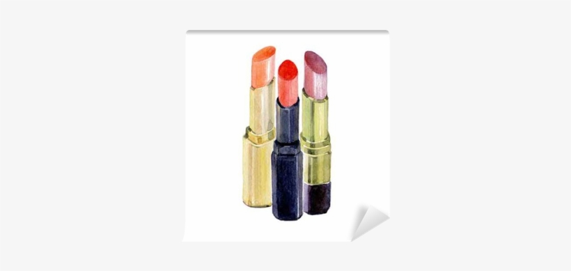 Watercolor Lipstick Isolated On A White Background - Cosmetics, transparent png