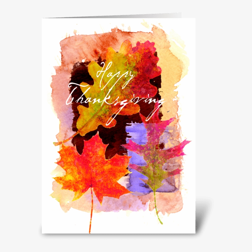 Thanksgiving Love Greeting Card - Floral Design, transparent png