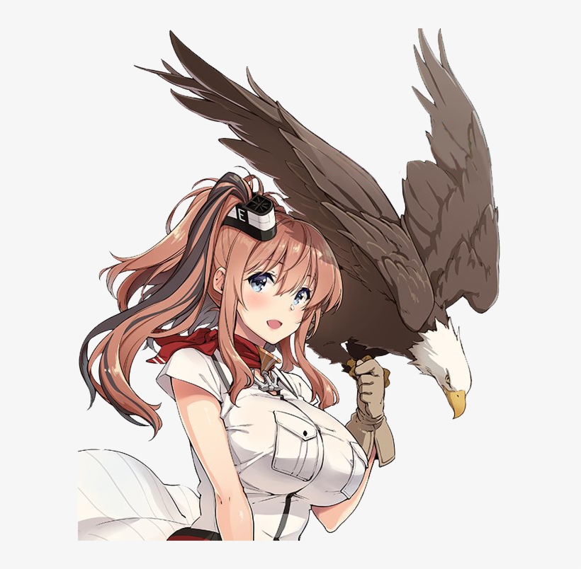 Saratoga Eagle - Anime Girl And Eagle, transparent png