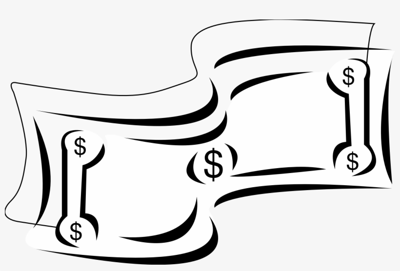Dollar Bill Clip Art Black And White - 20 Dollar Bill Clipart, transparent png