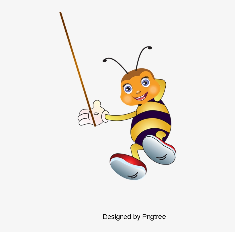 Cute Cartoon Bee, Cartoon Clipart, Bee Clipart, Cartoon - Bee, transparent png