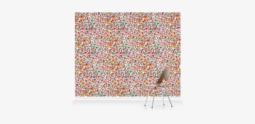 Murals Of Watercolor Floral By Bouffants & Broken Hearts - Chair, transparent png