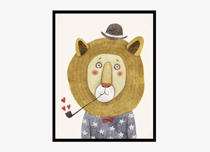 Petite Bello Room Decor Cm No Frame / Lion Modern Watercolor - Cheap Wall Decorative Framed Picture Modern Unique, transparent png
