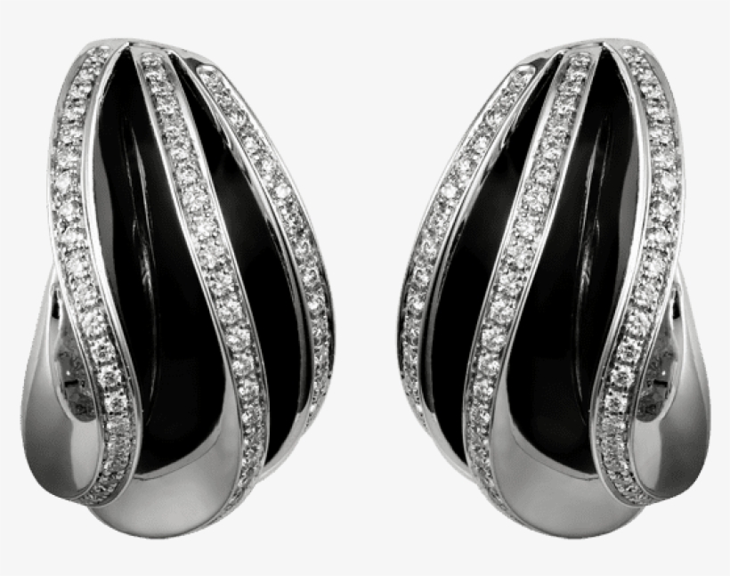 Free Png Silver And Black Earrings With Diamonds Png - Black Diamonds Earring Png, transparent png