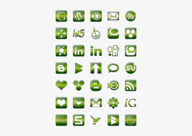 Green Jelly Social Media Icon Pack By Webtreatsetc - Information Sign, transparent png