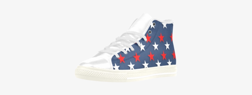Navy Red White Stars Aquila High Top Microfiber Leather - Skate Shoe, transparent png