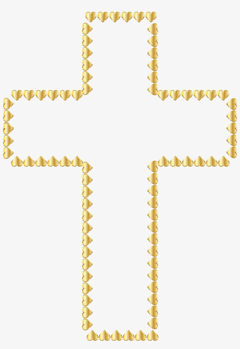 Golden Hearts No Icons Png Free And - Gold Cross Transparent, transparent png