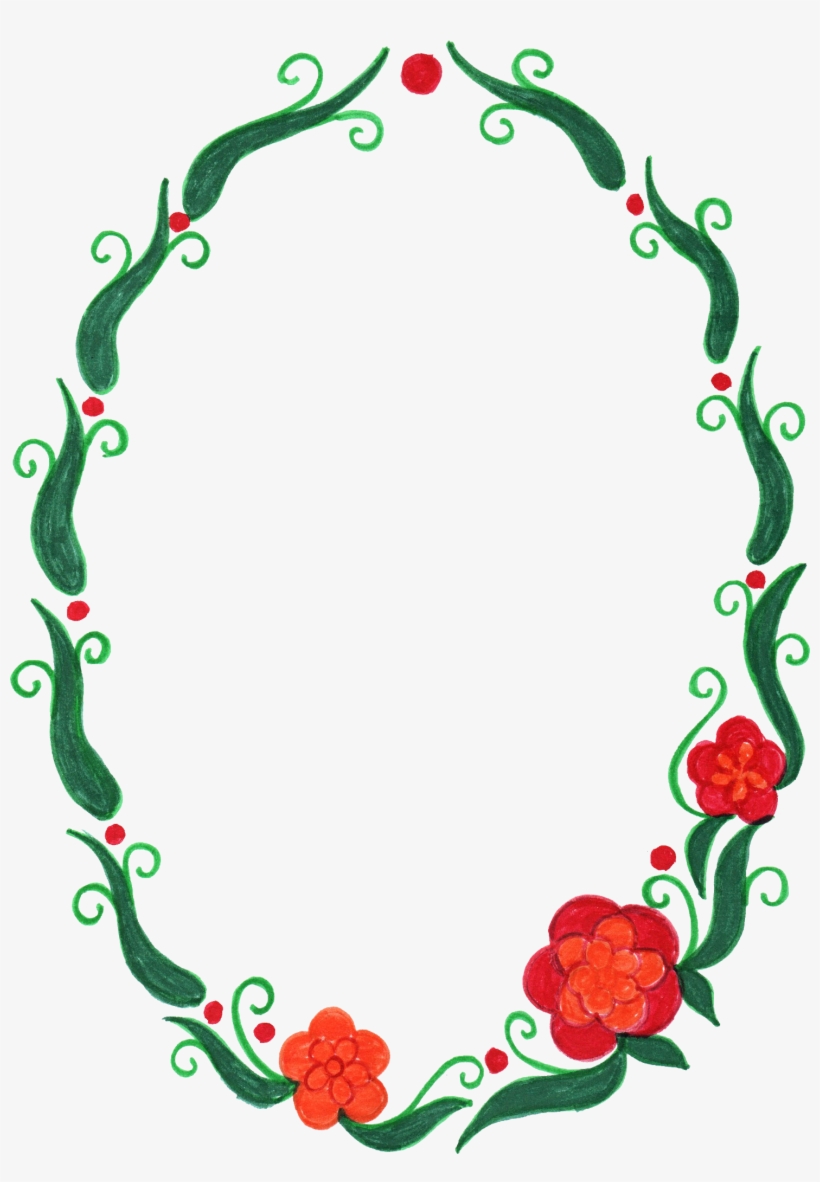 10 Oval Flower Frame - Ovalo De Flores, transparent png