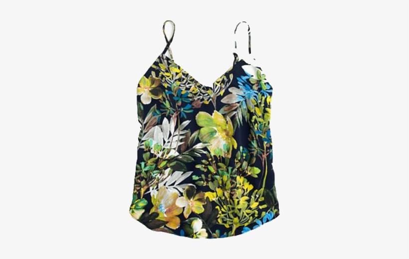 Women's V-neck Camisole In Watercolor Floral - Women's V Neck Camisole, transparent png