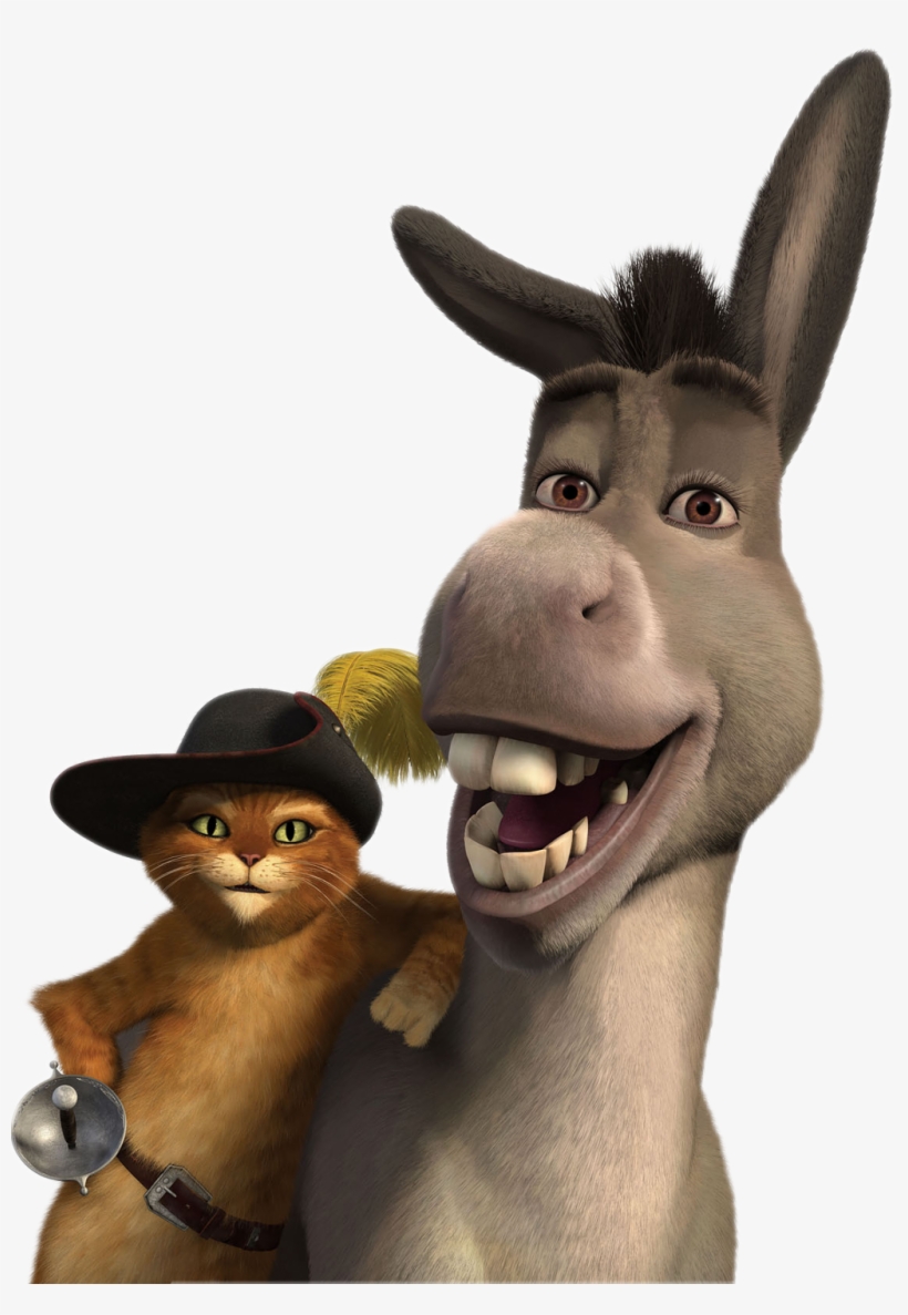 Report Abuse - Donkey And Puss In Boots, transparent png