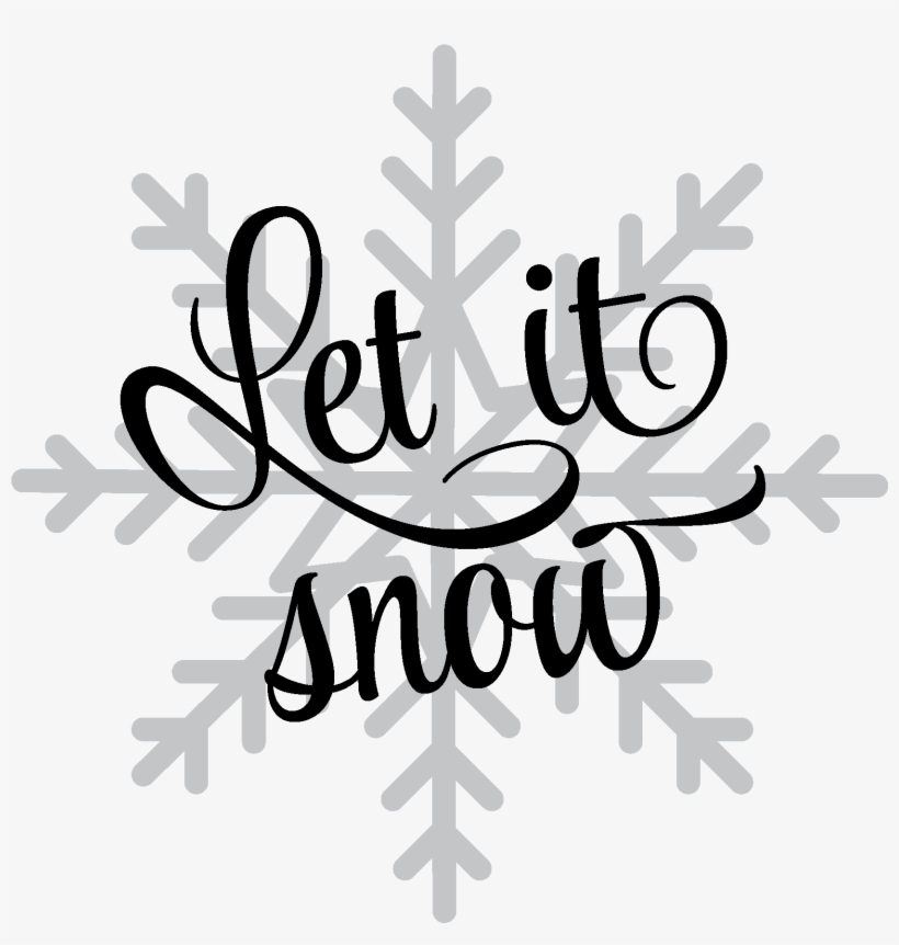 Let It Snow Snowflake Wall Quotes™ Decal - Šablony Na Sníh Ve Spreji, transparent png