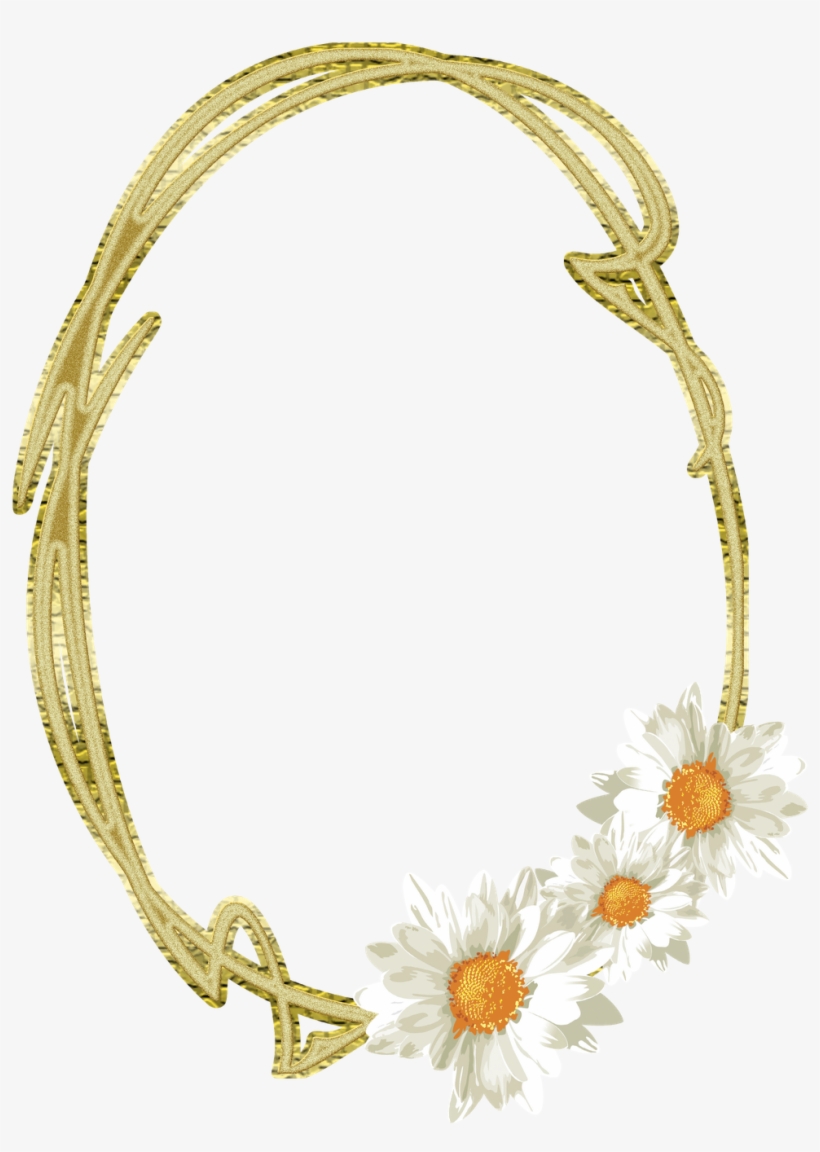 Frames Png Oval Com Flores Oval Frame Png - Picture Frame, transparent png