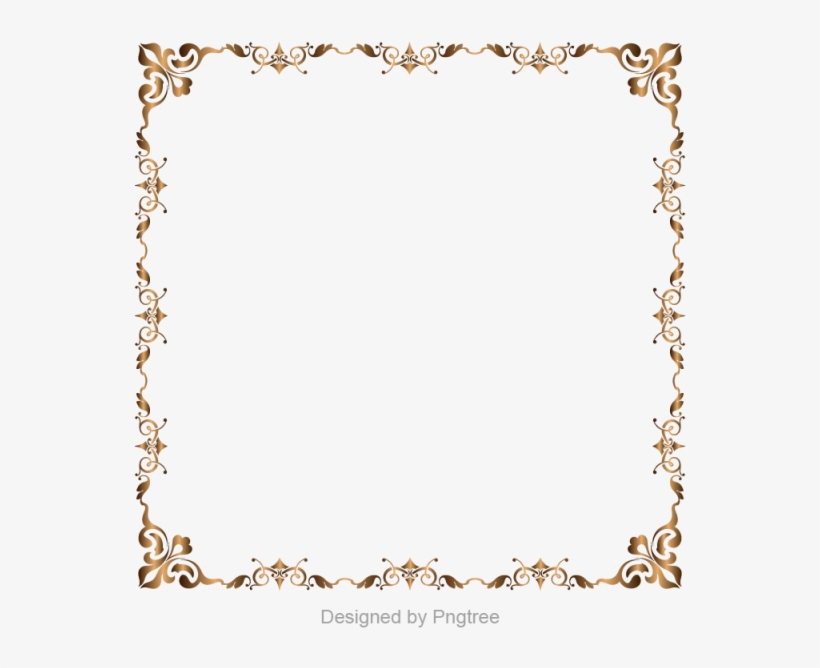 Gold Retro Decorative Border, Border, Golden Border,, transparent png