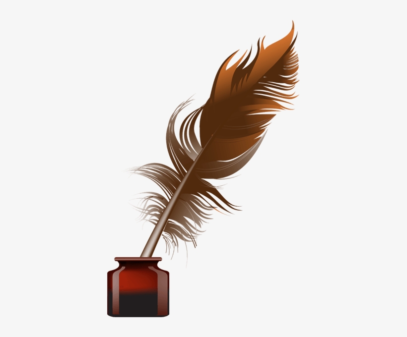 Ink Bottle And Quill Clipart - Quill And Ink Png, transparent png