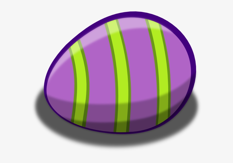 Broken Egg Clipart Black And White - Green And Purple Easter Egg, transparent png