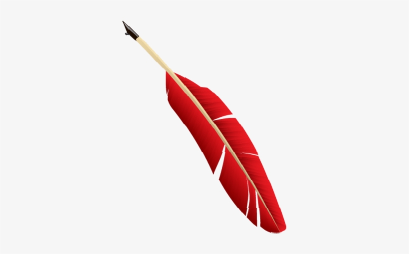 Quill Pen Png - Feather Pen Red Png, transparent png