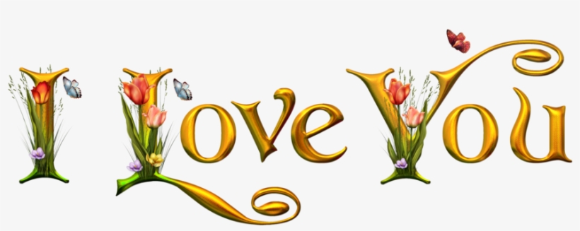 I Love You Png - Dekorjinal Harf Dekoratif Yastık Kılıfı - 40x40 Cm, transparent png