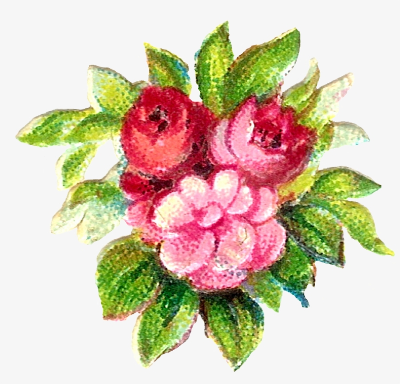 Vintage Flower Clip Art, Floral Border - Victorian Flower Transparent, transparent png